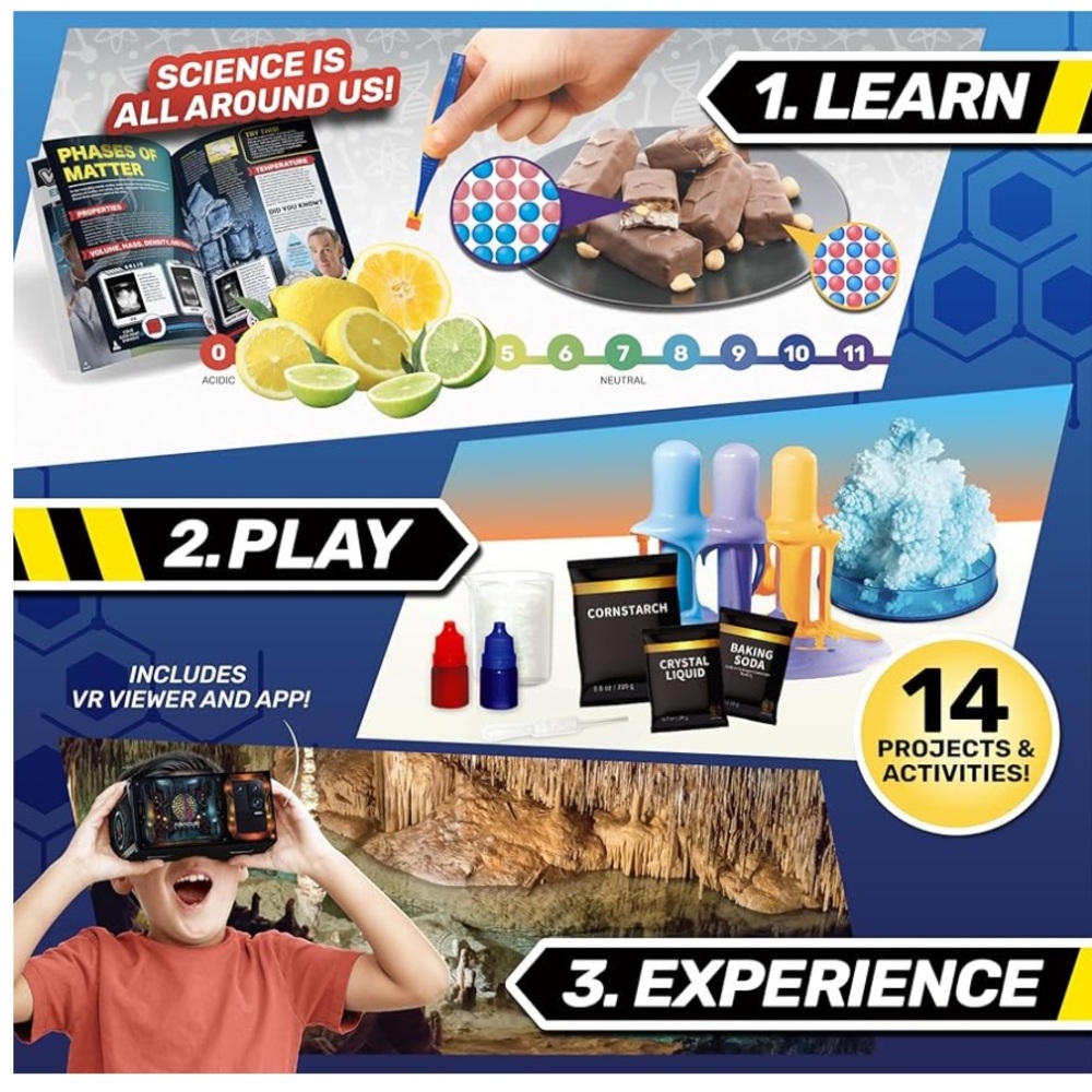 Chem Lab VR Virtual Reality Kids Science Kit Book Interactive Learning Activity - Picture 3 of 7